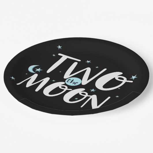 2月ロケット船宇宙2nd誕生日パーティー ペーパープレート (アングル)