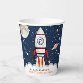 2月ロケット船2回目の誕生日 紙コップ