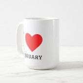2月大好き コーヒーマグカップ (正面左)