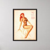 2月恋しく思Varga Girl 1946ピンアップカレンダー キャンバスプリント (正面)