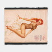 2月恋しく思Varga Girl 1946ピンアップカレンダー フリースブランケット (正面(横))