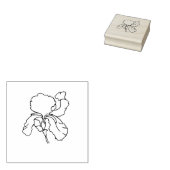 2月誕生フラワーアイリス ラバースタンプ (押印)