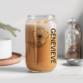 2月誕生フラワープリムローズと名前をカスタムする ガラス缶