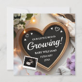 2月誕生フラワーベビー発表 招待状 (正面)