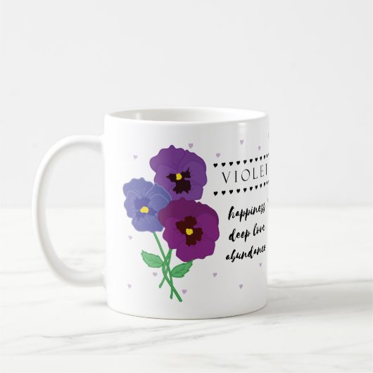 2月誕生フラワーマグカップ花意味 コーヒーマグカップ (左)