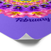 2月誕生フラワー引用文キッズ子供部屋 ポスター (角)