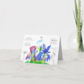 2月誕生日アイリス誕生月フラワービオレット カード (正面)