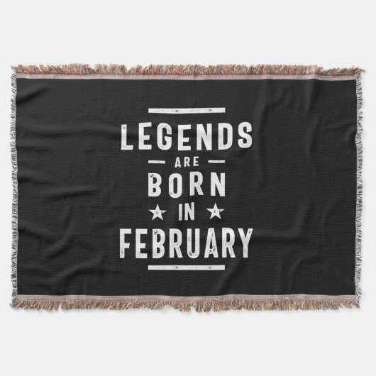 2月誕生日ギフト生まれ伝説は2月 スローブランケット (正面)