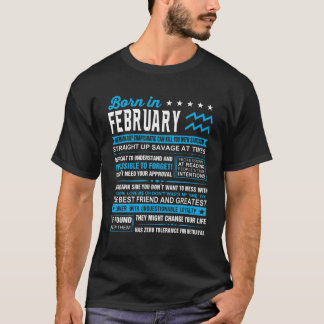 2月誕生日ギフト生まれ- 2月アクアリウ Tシャツ