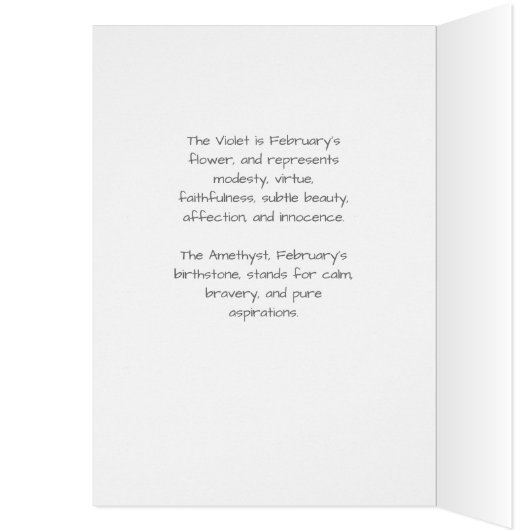 2月誕生日バイオレットとアメジスト誕生石 (内側 (左))