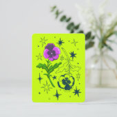 2月誕生日月カード（紫） シーズンカード (スタンド正面)