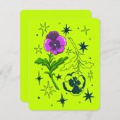 2月誕生日月カード（紫） シーズンカード (正面/裏面)