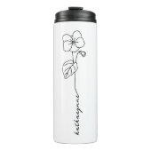 2月誕生日月フラワーバイオレット タンブラー (正面)