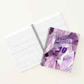 2月誕生日記念日名前をカスタムするノート ノートブック (内部)