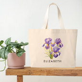 2月誕生月カスタム花の贈り物 ラージトートバッグ