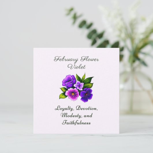 2月誕生月フラワーバイオレットデリケートフローラ (スタンド正面)
