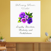 2月誕生月フラワーバイオレットデリケートフローラ キャンバスプリント (インサイチュ (リビング))