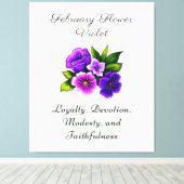 2月誕生月フラワーバイオレットデリケートフローラ キャンバスプリント (インサイチュ (ウッドフロア))