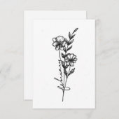 2月誕生月花カード ノートカード (正面/裏面)