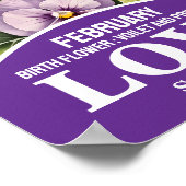 2月誕生月花クリスチャンウォールアート ポスター (角)