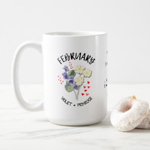 2月誕生月花クリスチャンパーソナライズされたス コーヒーマグカップ