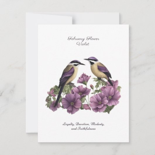 2月誕生月花パーソナライズされた誕生日 (正面)