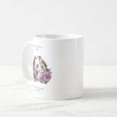 2月誕生月花パーソナライズされた誕生日 コーヒーマグカップ (正面左)