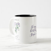 2月誕生月花紫誕生日ギフト ツートーンマグカップ (正面左)