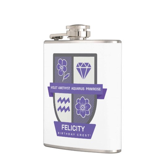 2月1日～18日の水瓶座 誕生日の紋章™ フラスク (左)