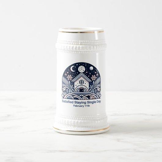 2月11日満足滞在独身の日 ビールジョッキ (中央)