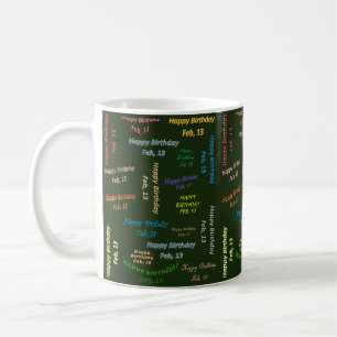 2月13日 誕生日マグカップ コーヒーマグカップ
