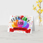 2月13日 誕生日 カード (黄色い花)