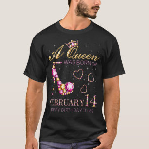2月14日の生まれハッピーバースデーで女王が Tシャツ