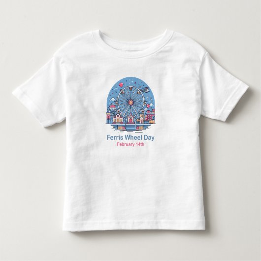 2月14日フェリス・ホイール・デイ トドラーTシャツ (正面)