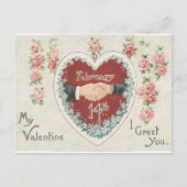 2月14日 |バレンタインデーのヴィンテージ ポストカード (正面)