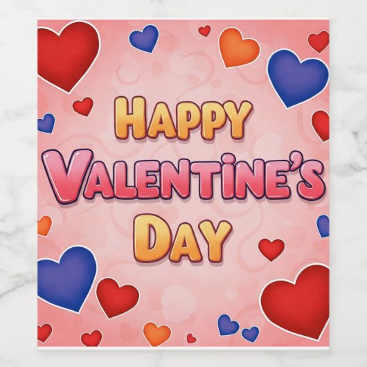 2月14日 ワインラベル (シングルラベル)