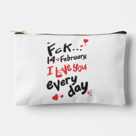 2月14日、私は毎日あなたを愛している アクセサリーポーチ
