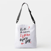 2月14日、私は毎日あなたを愛している クロスボディバッグ (裏面)