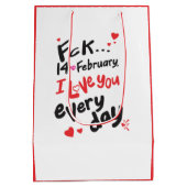 2月14日、私は毎日あなたを愛している ミディアムペーパーバッグ (裏面)