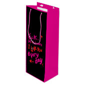 2月14日、私は毎日あなたを愛している ワインギフトバッグ (正面アングル)