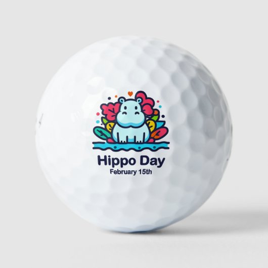 2月15日はカバの日 ゴルフボール (正面)