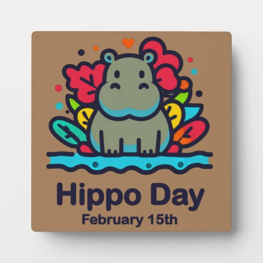 2月15日 カバの日 フォトプラーク (正面)