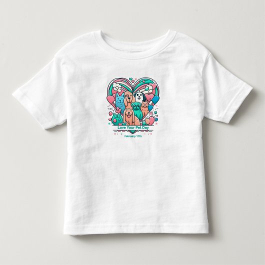 2月17日の愛 トドラーTシャツ (正面)