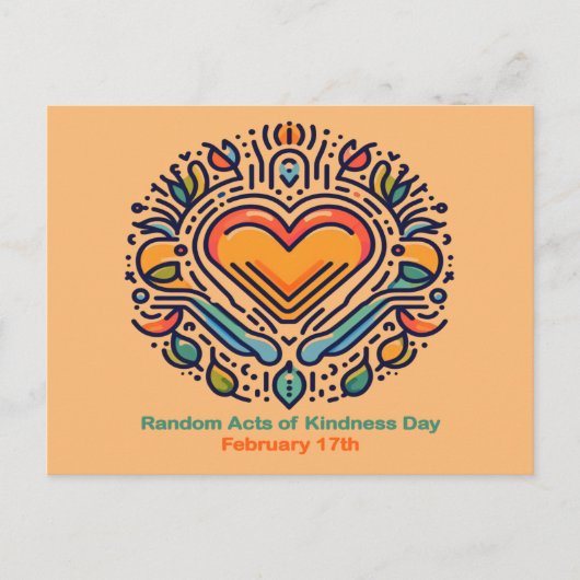 2月17日の無作為の親切日 ポストカード (正面)
