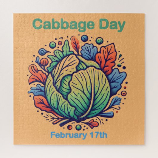 2月17日 – キャベツの日 ジグソーパズル (縦)
