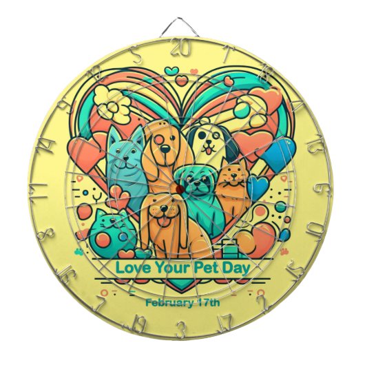 2月17日 – Love Your Pet Day ダーツボード (正面)