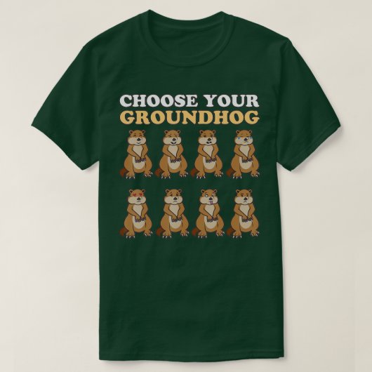 2月2日の冬のGroundhogの日を選おもしろい択 Tシャツ (デザイン正面)