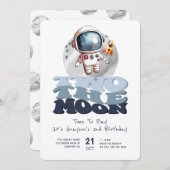 2月2日の誕生日の飛行士 招待状 (正面/裏面)