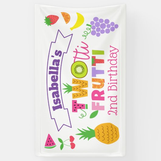 2月2日の誕生日バナー 横断幕 (縦)