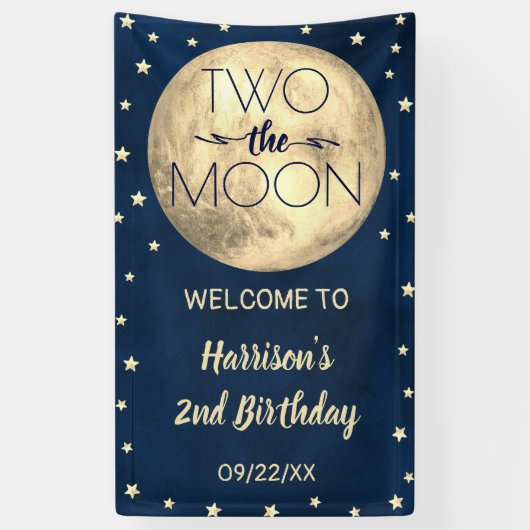 2月2日の誕生日パーティーへようこそ 横断幕 (縦)